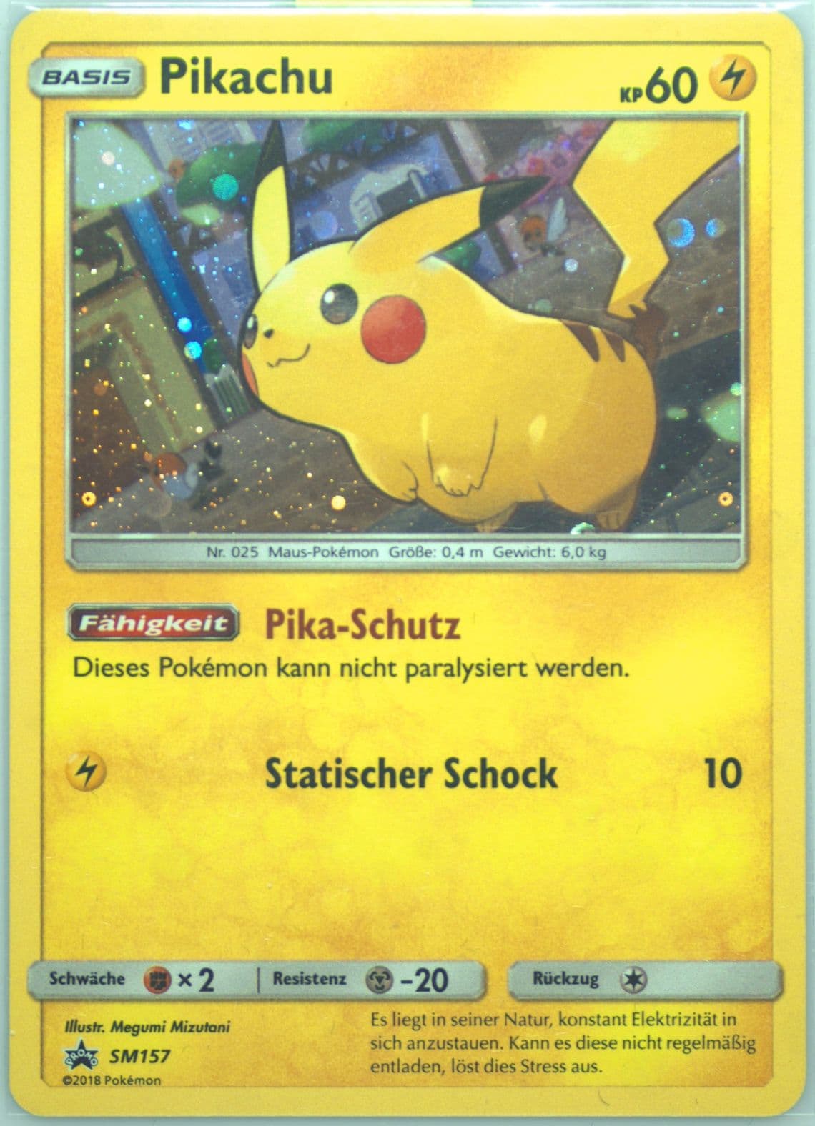 Pikachu-Holo Pikachu & Eevee Poke Ball Collection-German (SM157) 2018 Pokemon SM Black Star Promo