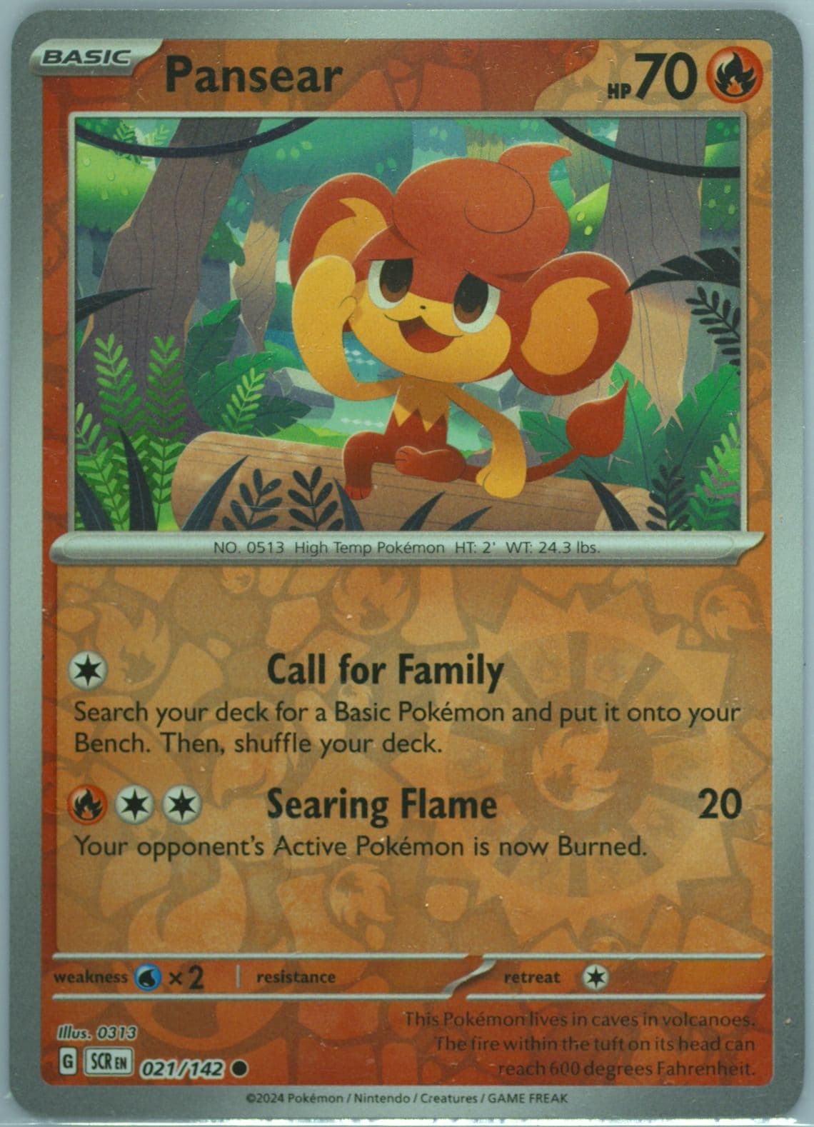 Pansear Reverse Holo (021) 2024 Pokemon Scr EN-Stellar Crown