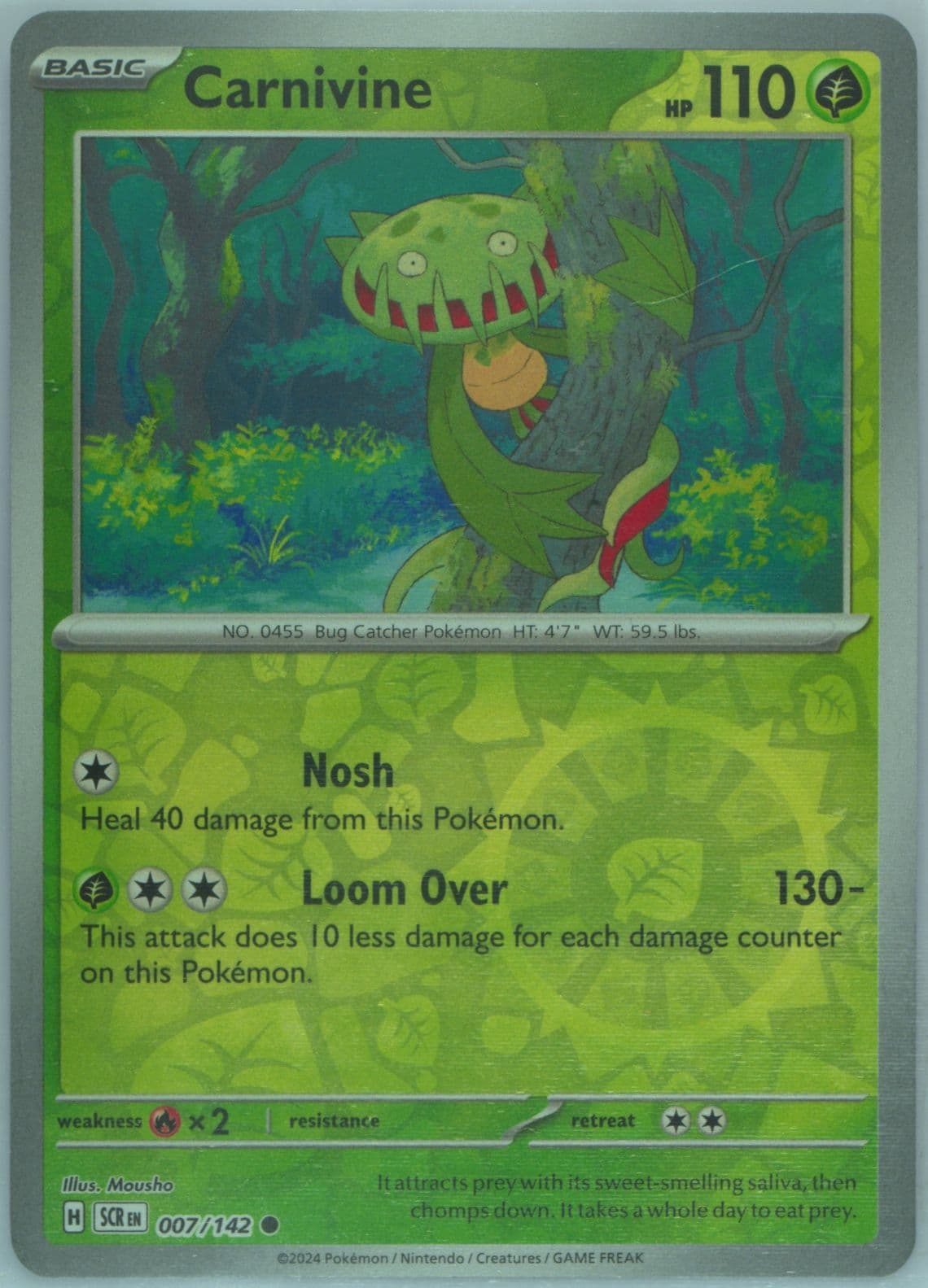 Carnivine Reverse Holo (007) 2024 Pokemon Scr EN-Stellar Crown