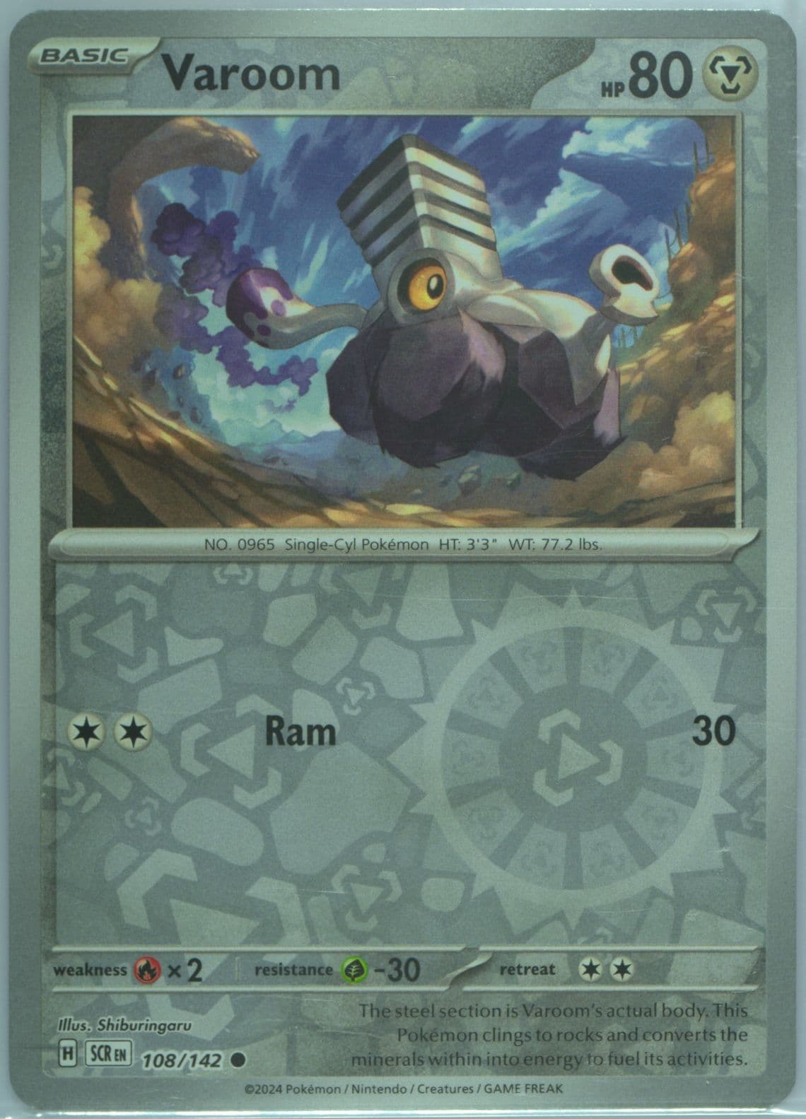 Varoom Reverse Holo (108) 2024 Pokemon Scr EN-Stellar Crown