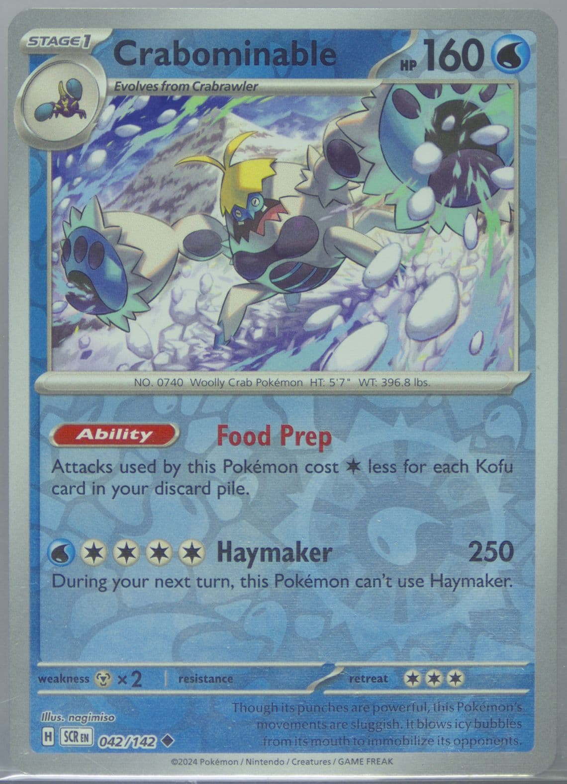 Crabominable Reverse Holo (042) 2024 Pokemon Scr EN-Stellar Crown