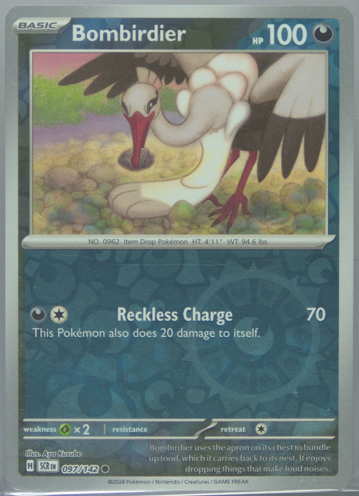 Bombirdier Reverse Holo (097) 2024 Pokemon Scr EN-Stellar Crown