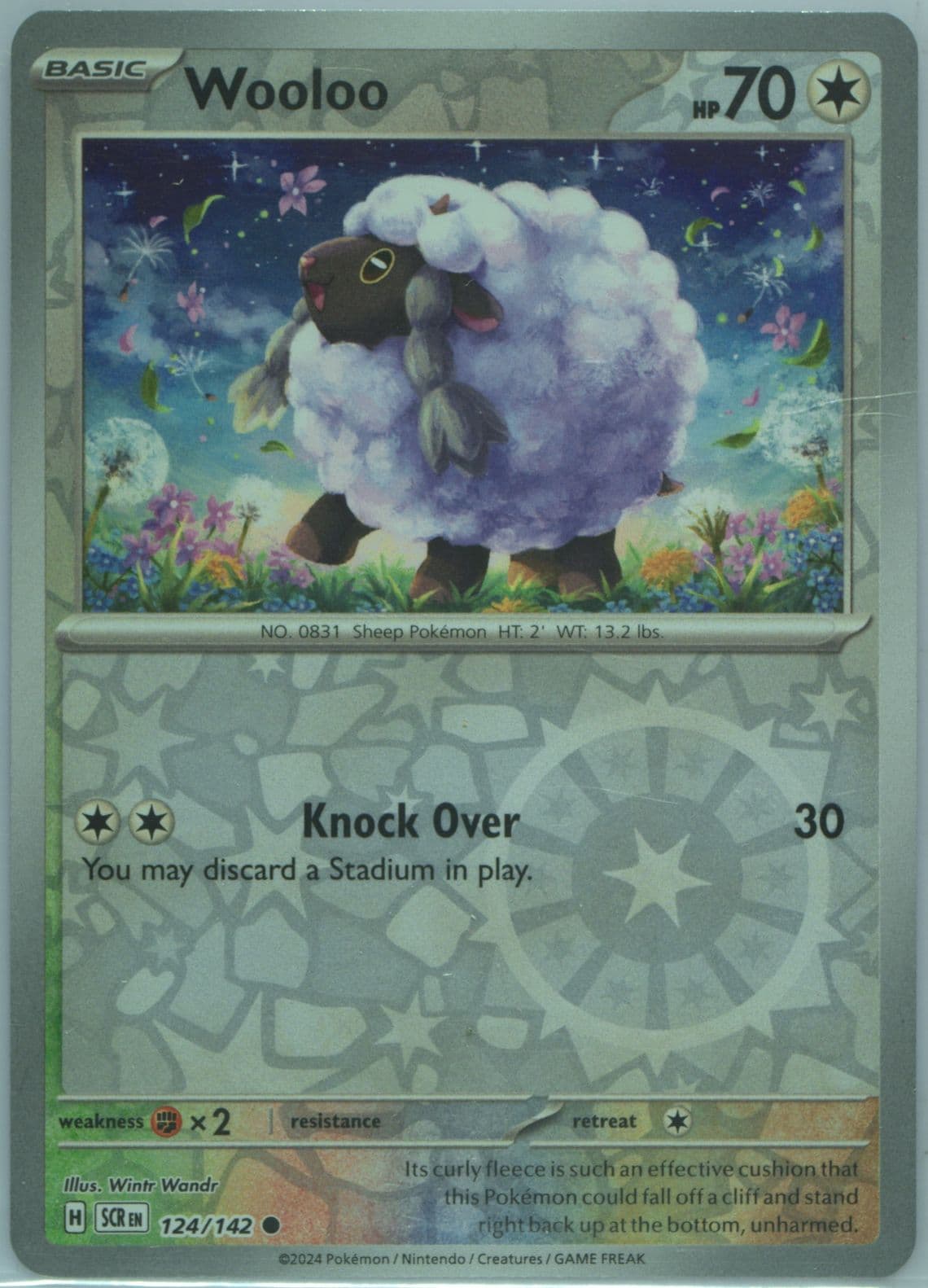 Wooloo Reverse Holo (124) 2024 Pokemon Scr EN-Stellar Crown