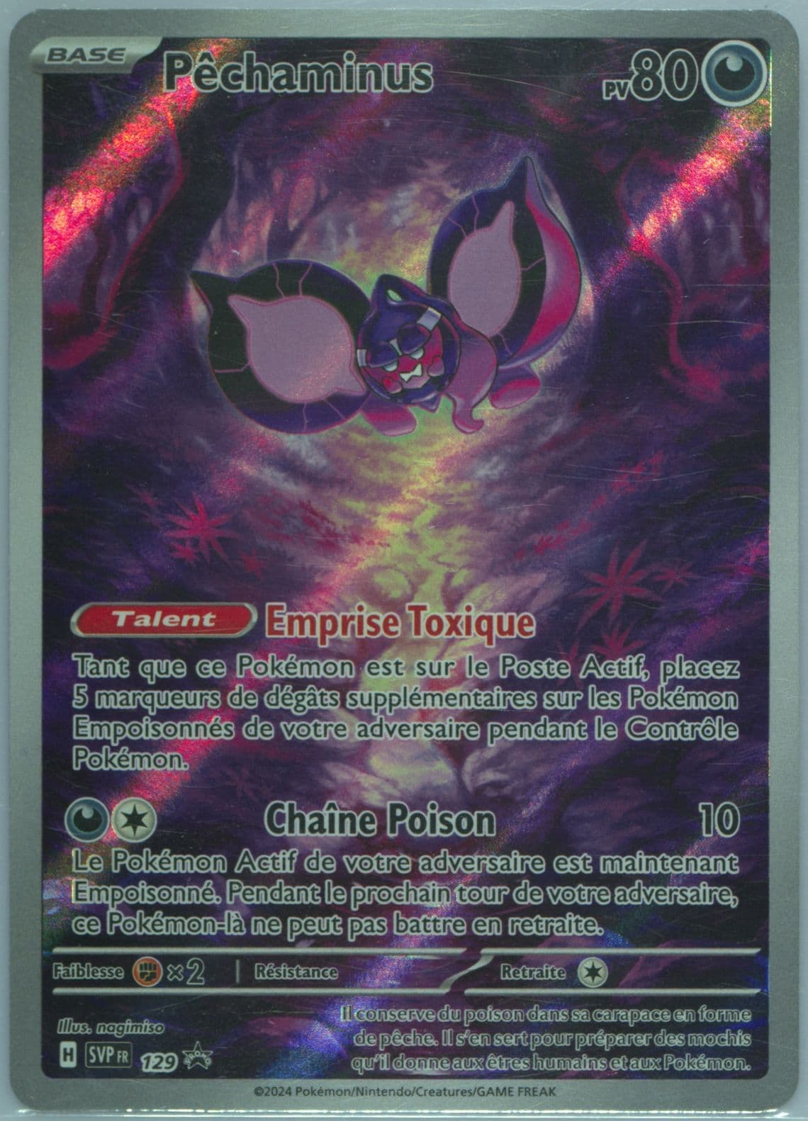 Pecharunt Shrouded Fable Elite Trainer Box (129) 2024 Pokemon French Svp FR-SV Black Star Promo