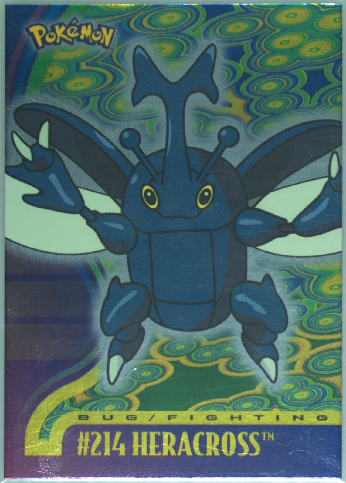 Heracross Foil-United Kingdom (214) 2001 Topps Pokemon Johto Series 1