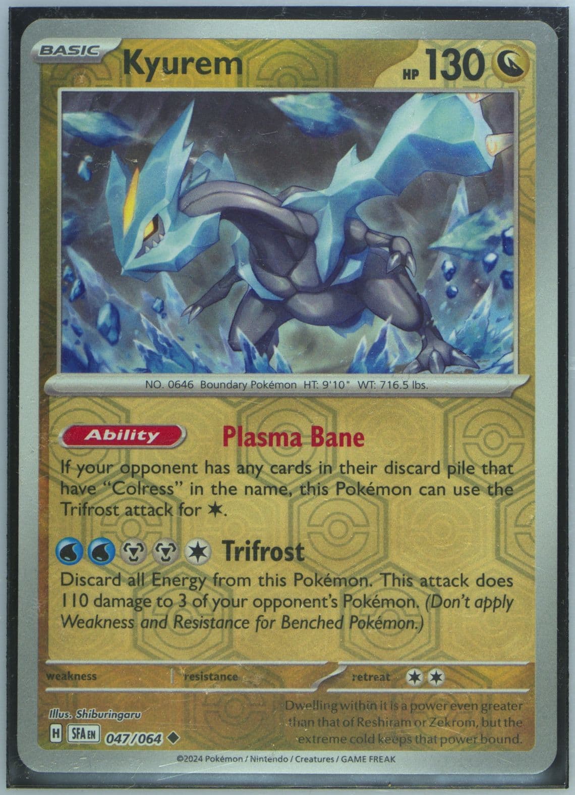Kyurem Reverse Holo (047) 2024 Pokemon Sfa EN-Shrouded Fable