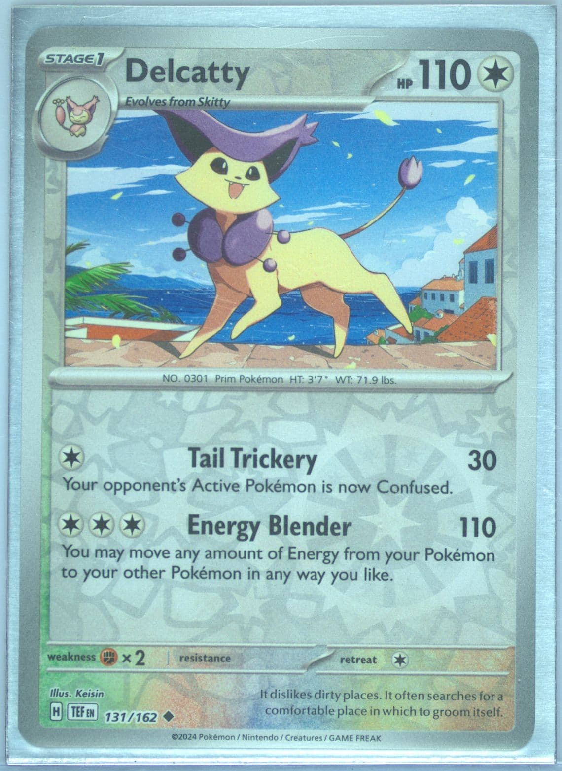 Delcatty Reverse Holo (131) 2024 Pokemon Tef EN-Temporal Forces