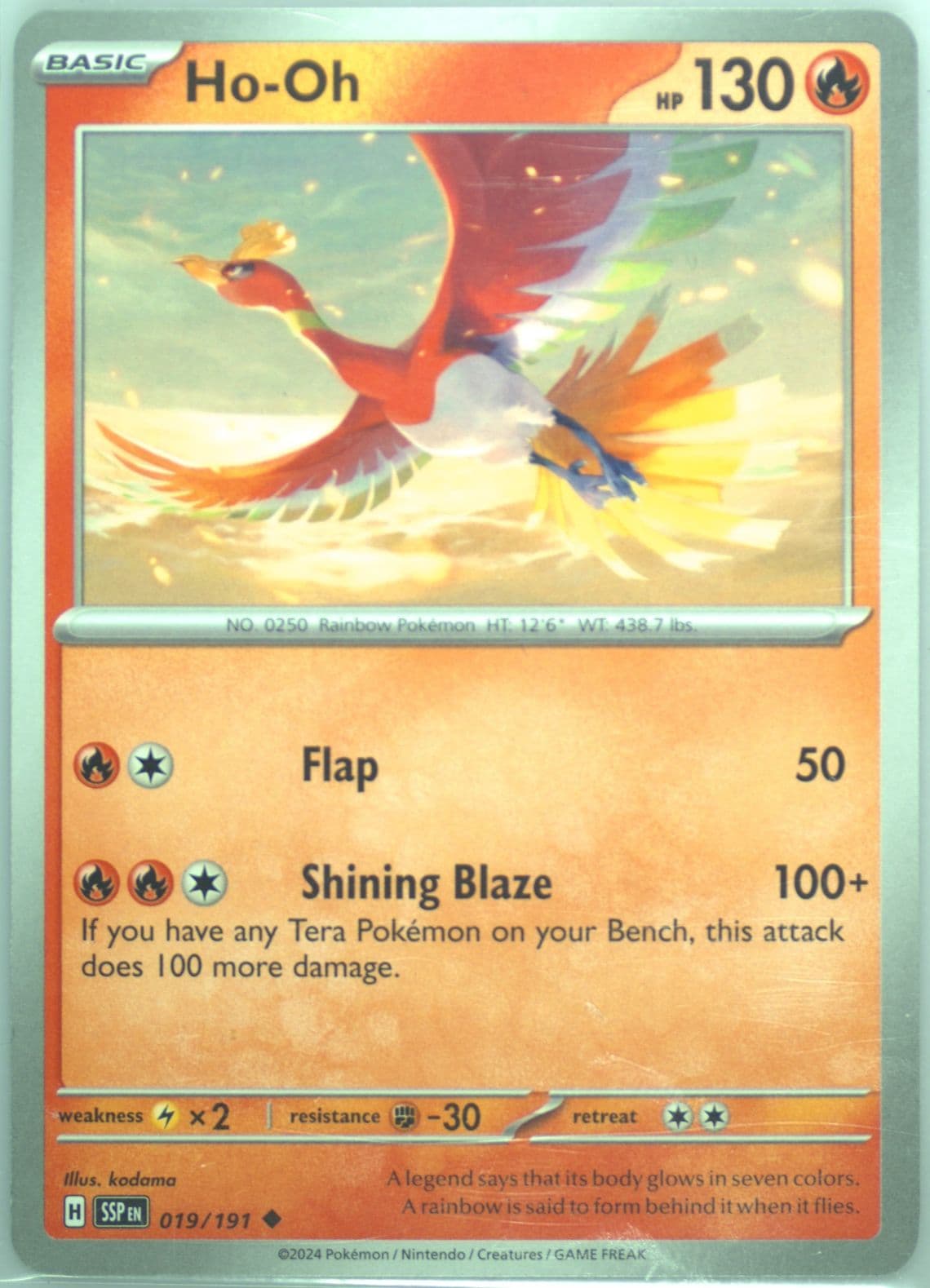 HO-Oh (019) 2024 Pokemon Ssp EN-Surging Sparks
