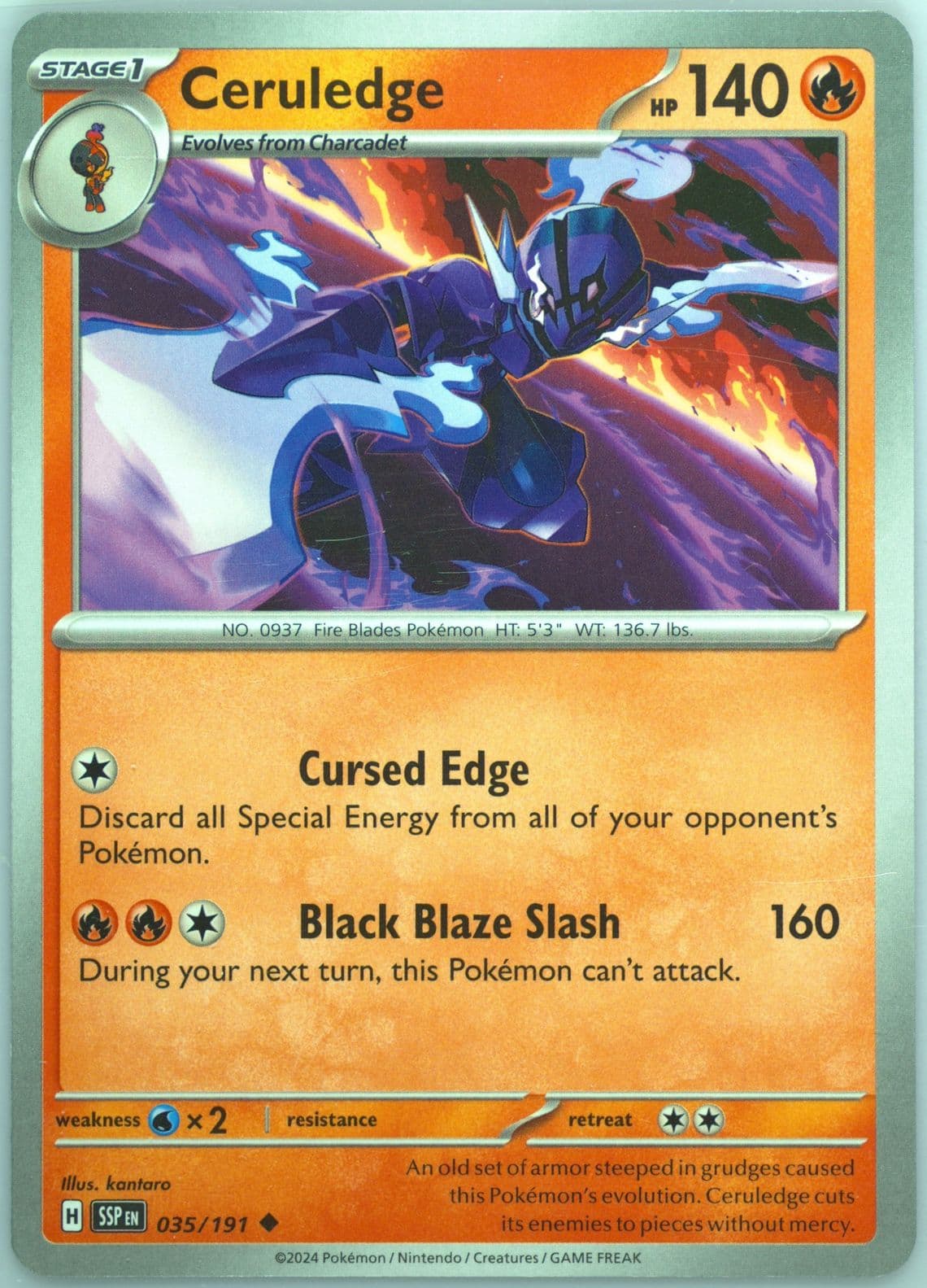 Ceruledge (035) 2024 Pokemon Ssp EN-Surging Sparks