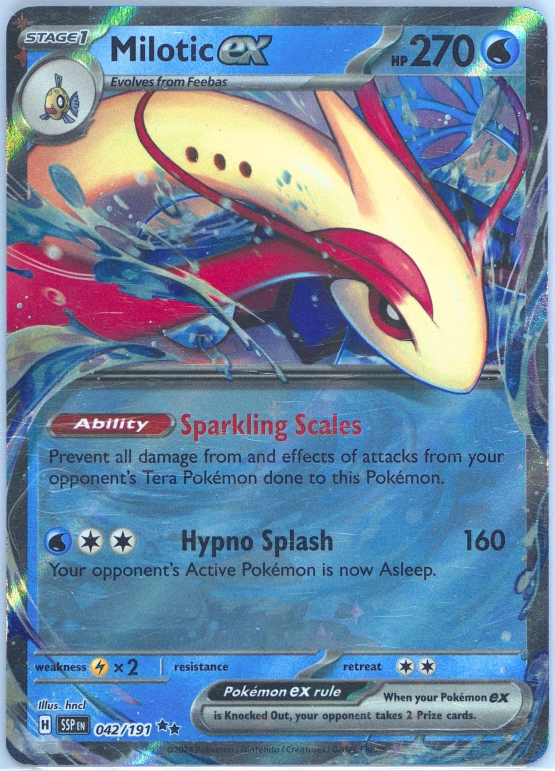 Milotic EX (042) 2024 Pokemon Ssp EN-Surging Sparks