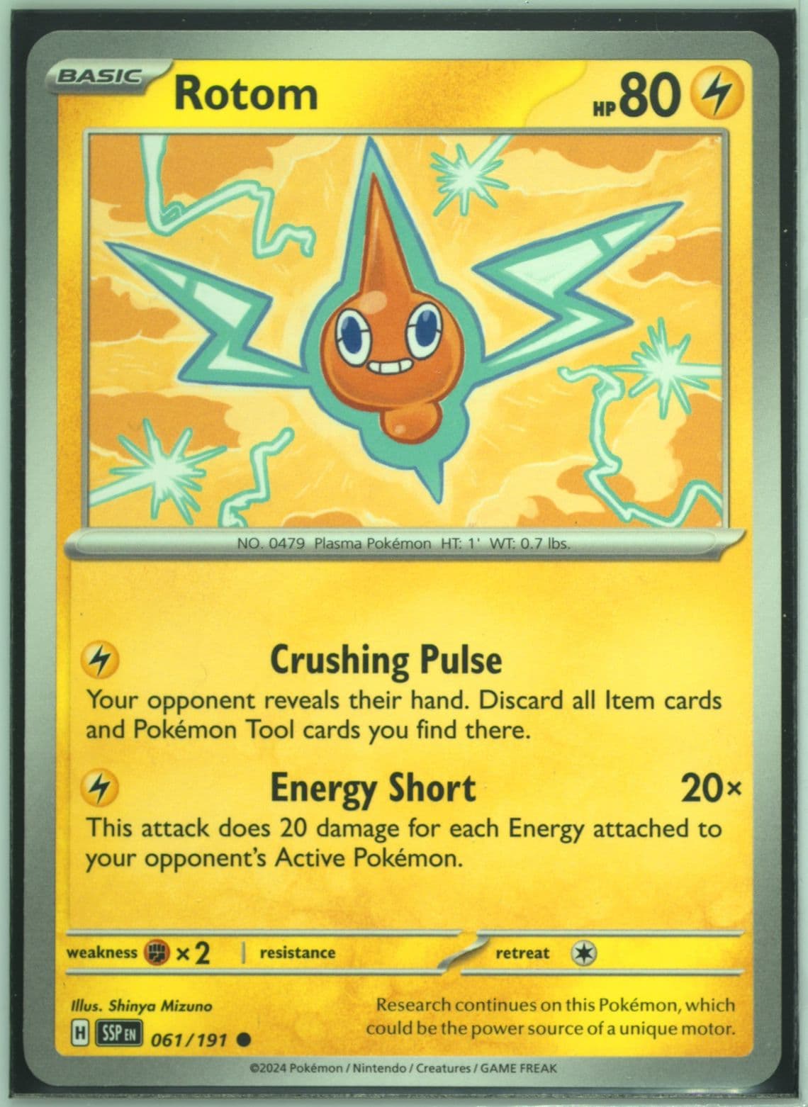 Rotom (061) 2024 Pokemon Ssp EN-Surging Sparks