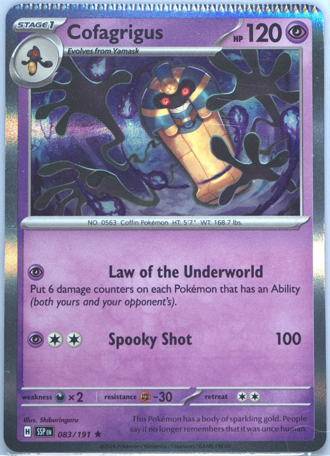 Cofagrigus (083) 2024 Pokemon Ssp EN-Surging Sparks