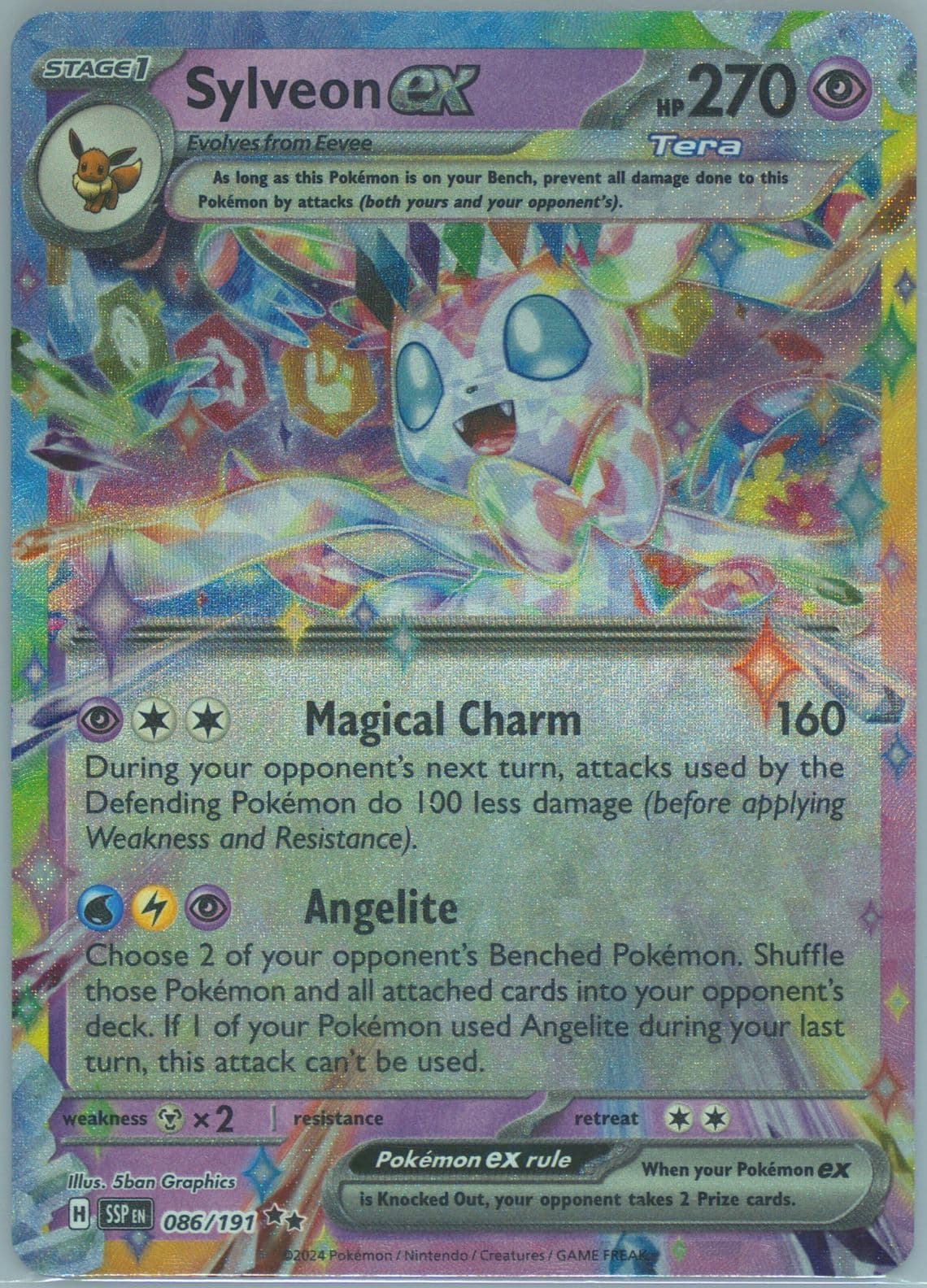 Sylveon EX (086) 2024 Pokemon Ssp EN-Surging Sparks