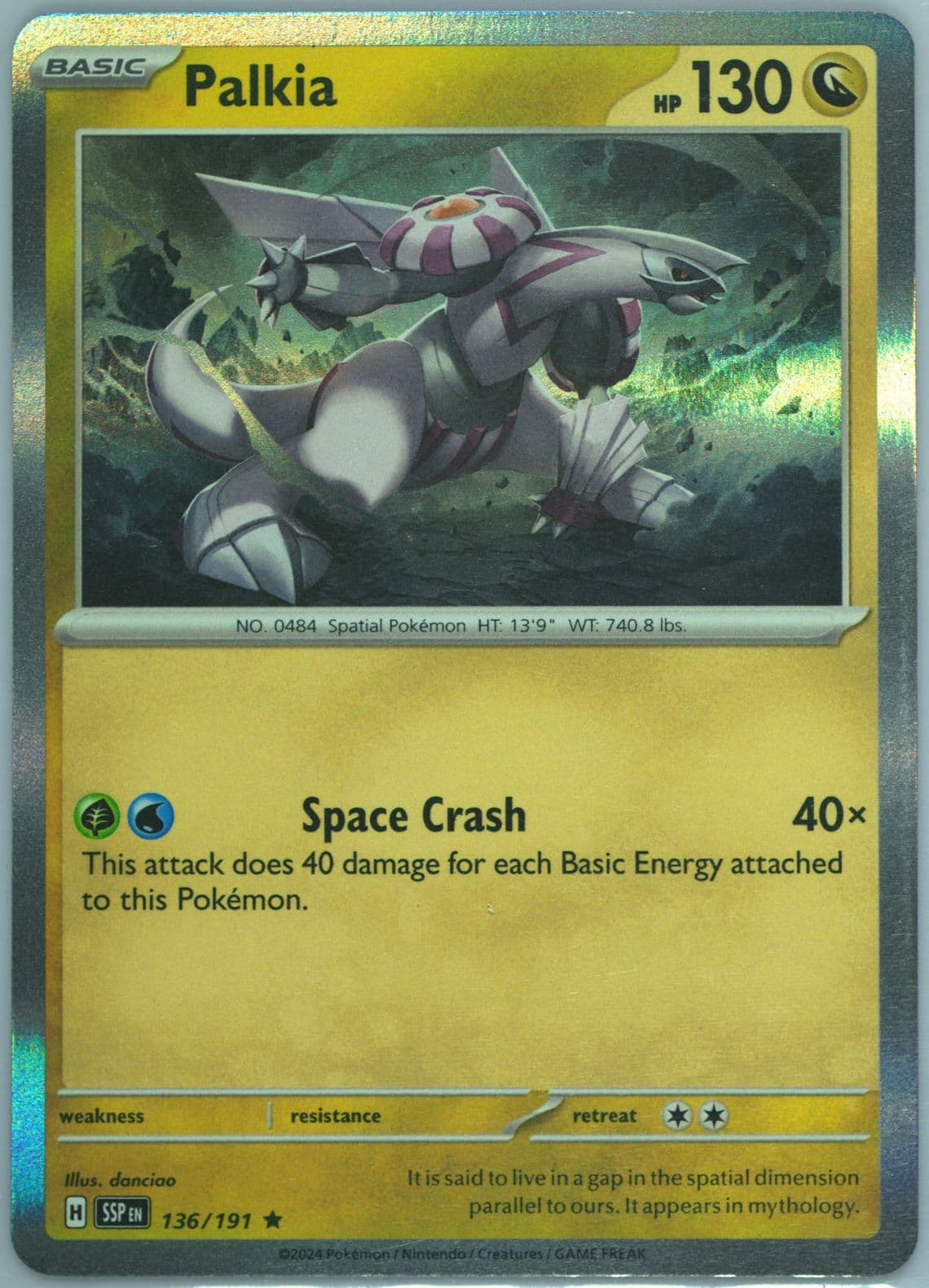 Palkia (136) 2024 Pokemon Ssp EN-Surging Sparks