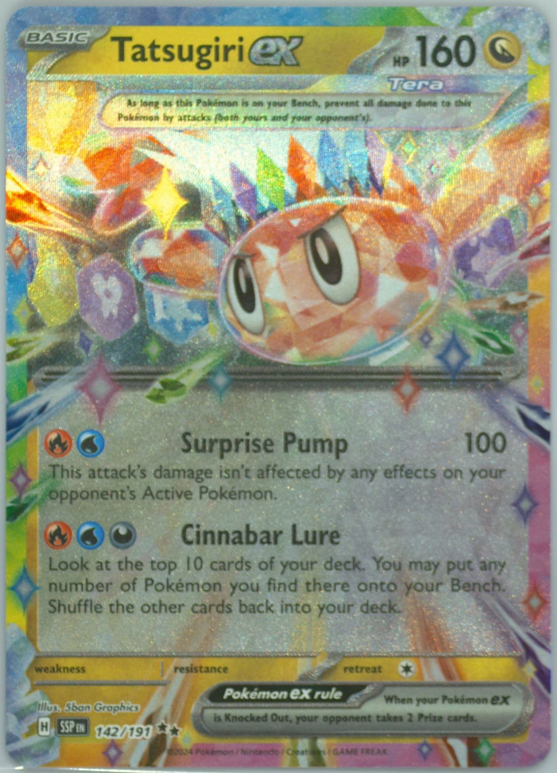 Tatsugiri EX (142) 2024 Pokemon Ssp EN-Surging Sparks