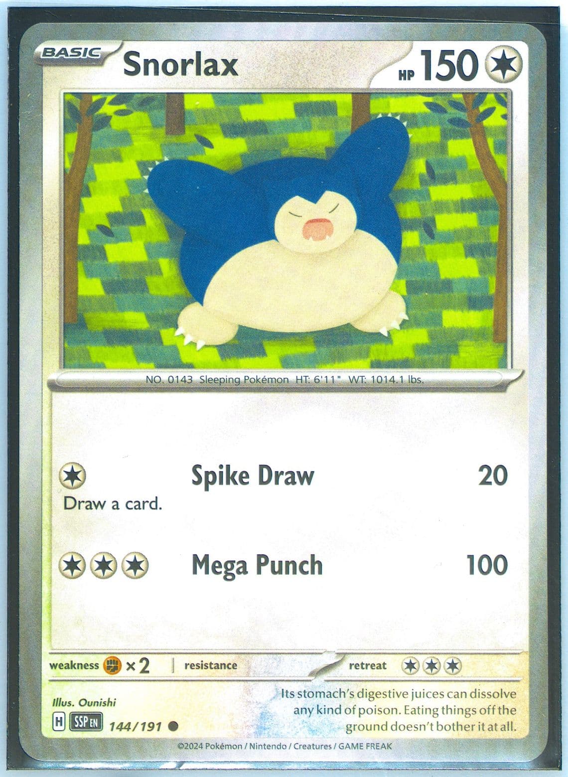 Snorlax (144) 2024 Pokemon Ssp EN-Surging Sparks