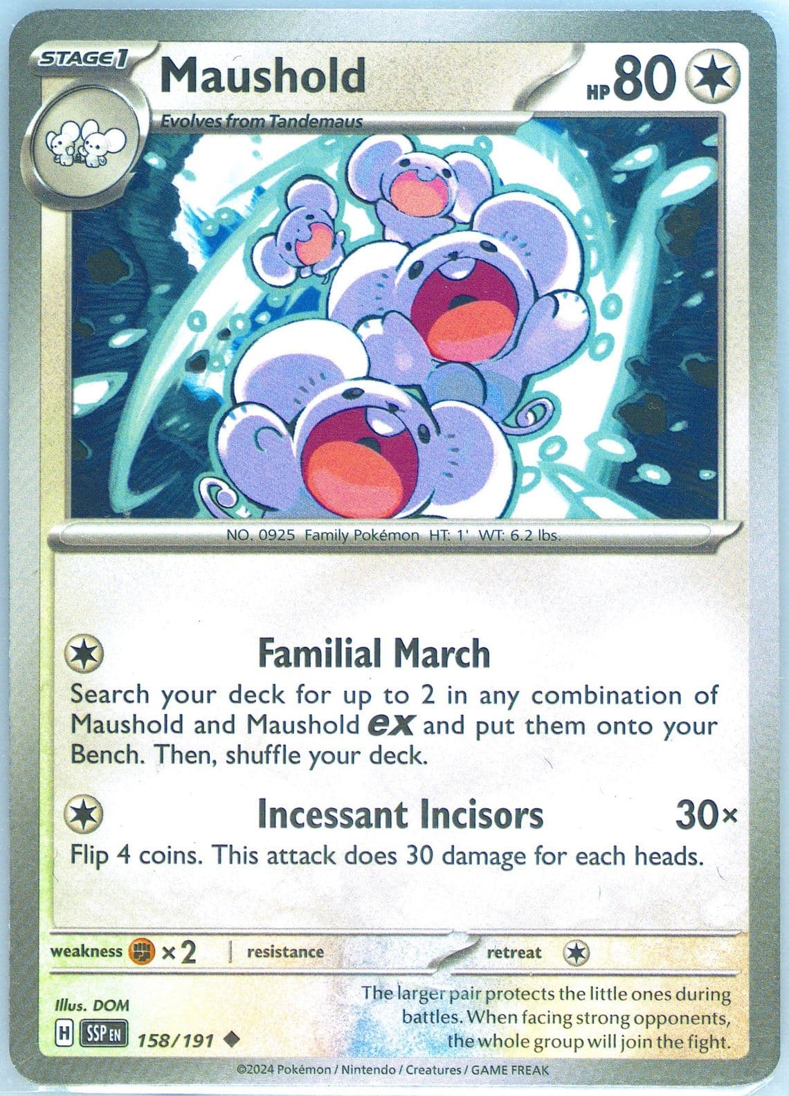 Maushold (158) 2024 Pokemon Ssp EN-Surging Sparks
