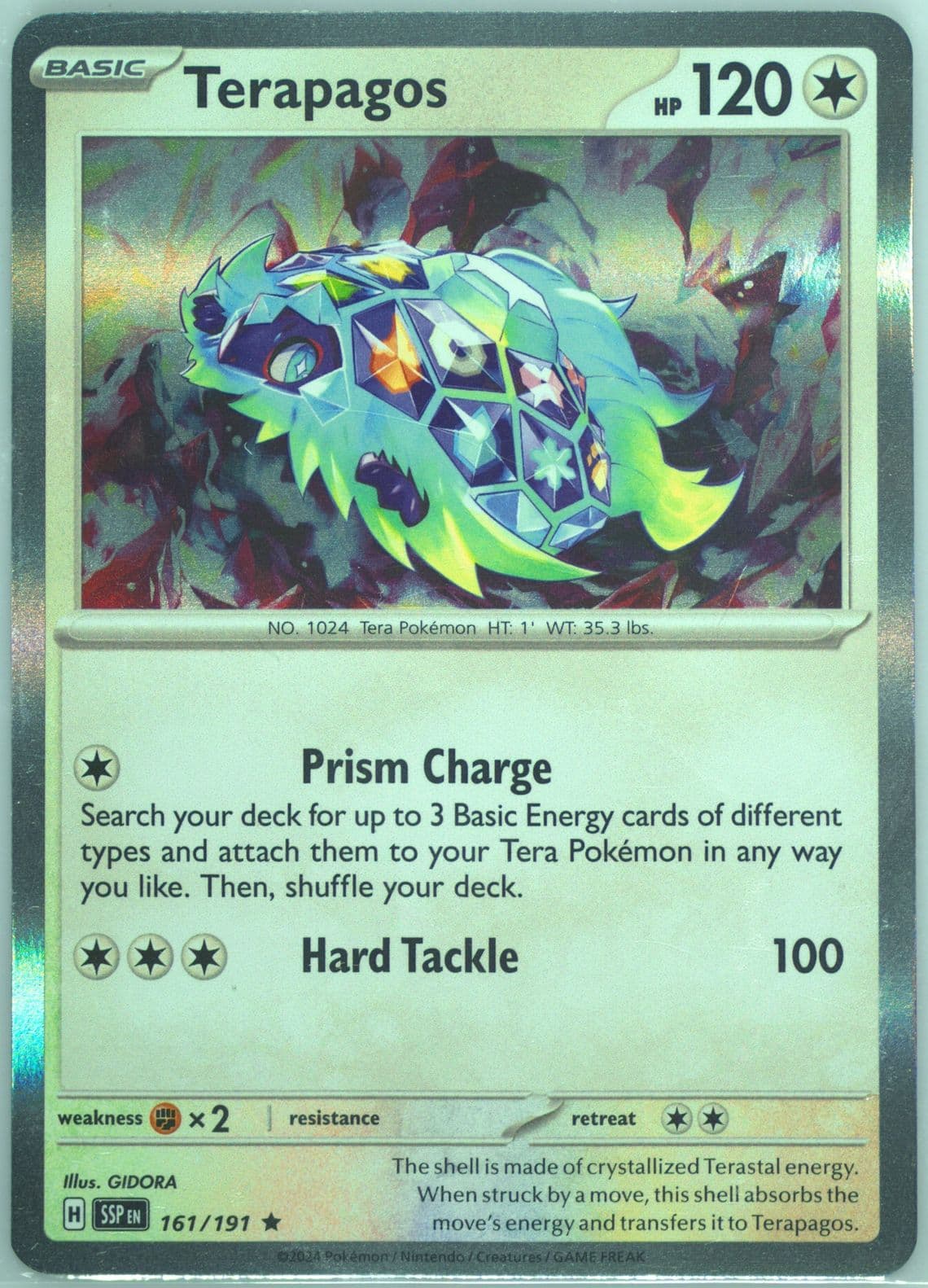 Terapagos (161) 2024 Pokemon Ssp EN-Surging Sparks