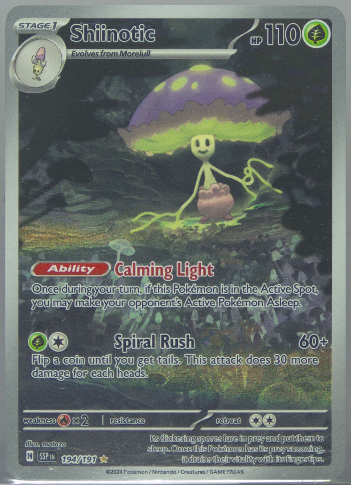 Shiinotic Illustration Rare (194) 2024 Pokemon Ssp EN-Surging Sparks