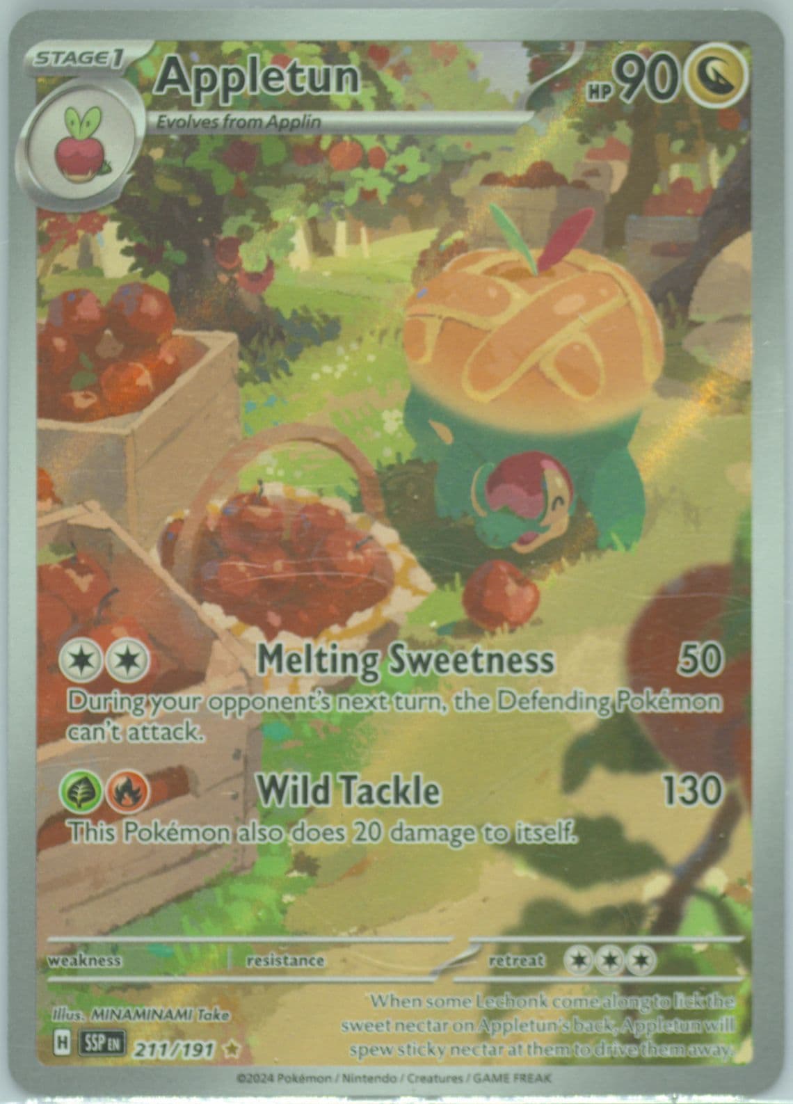 Appletun Illustration Rare (211) 2024 Pokemon Ssp EN-Surging Sparks