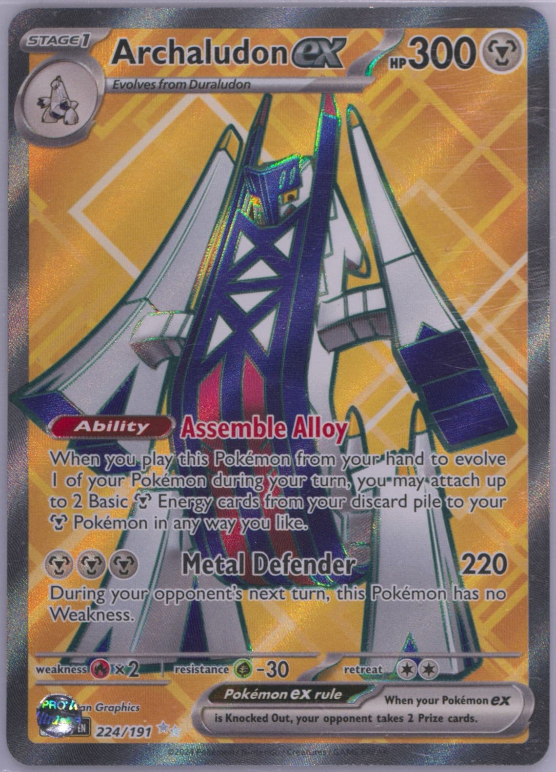 Archaludon EX Ultra Rare (224) 2024 Pokemon Ssp EN-Surging Sparks