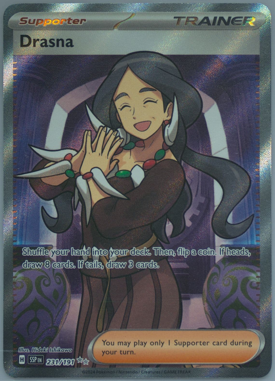 Drasna Ultra Rare (231) 2024 Pokemon Ssp EN-Surging Sparks