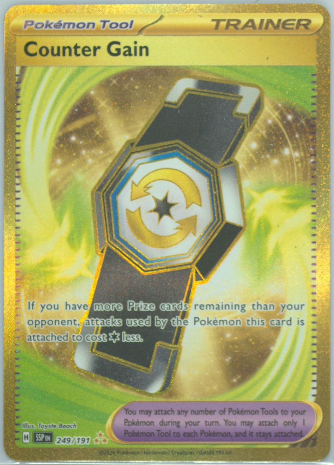 Counter Gain Hyper Rare (249) 2024 Pokemon Ssp EN-Surging Sparks