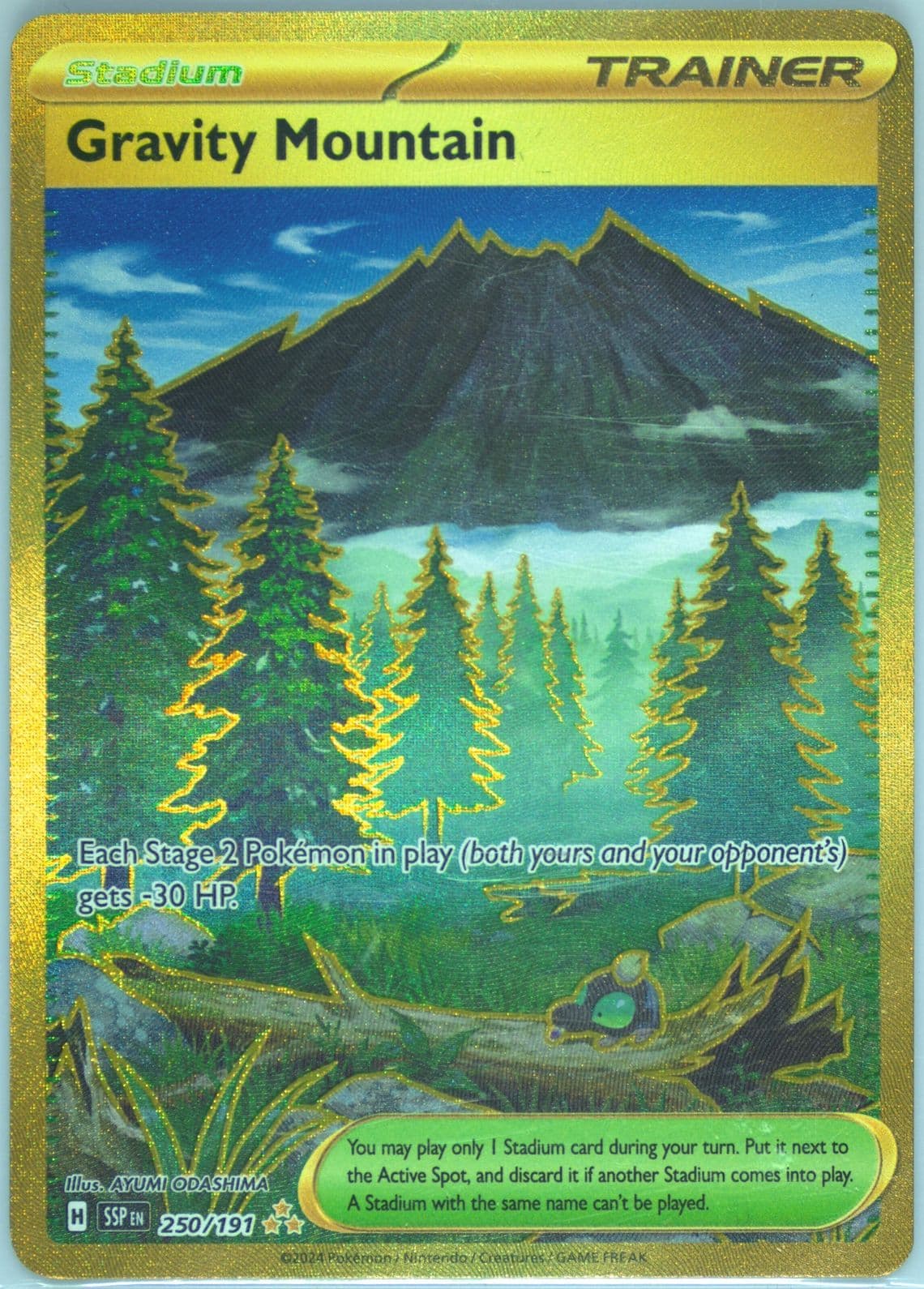 Gravity Mountain Hyper Rare (250) 2024 Pokemon Ssp EN-Surging Sparks