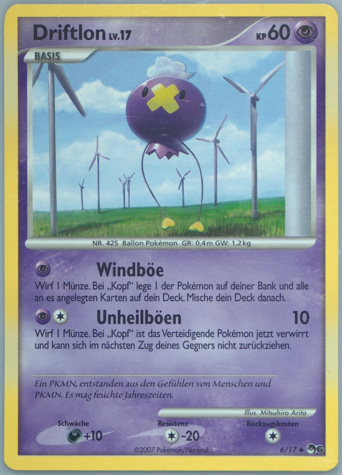 Driftlon German (6) 2007 Pokemon Pop Series 6