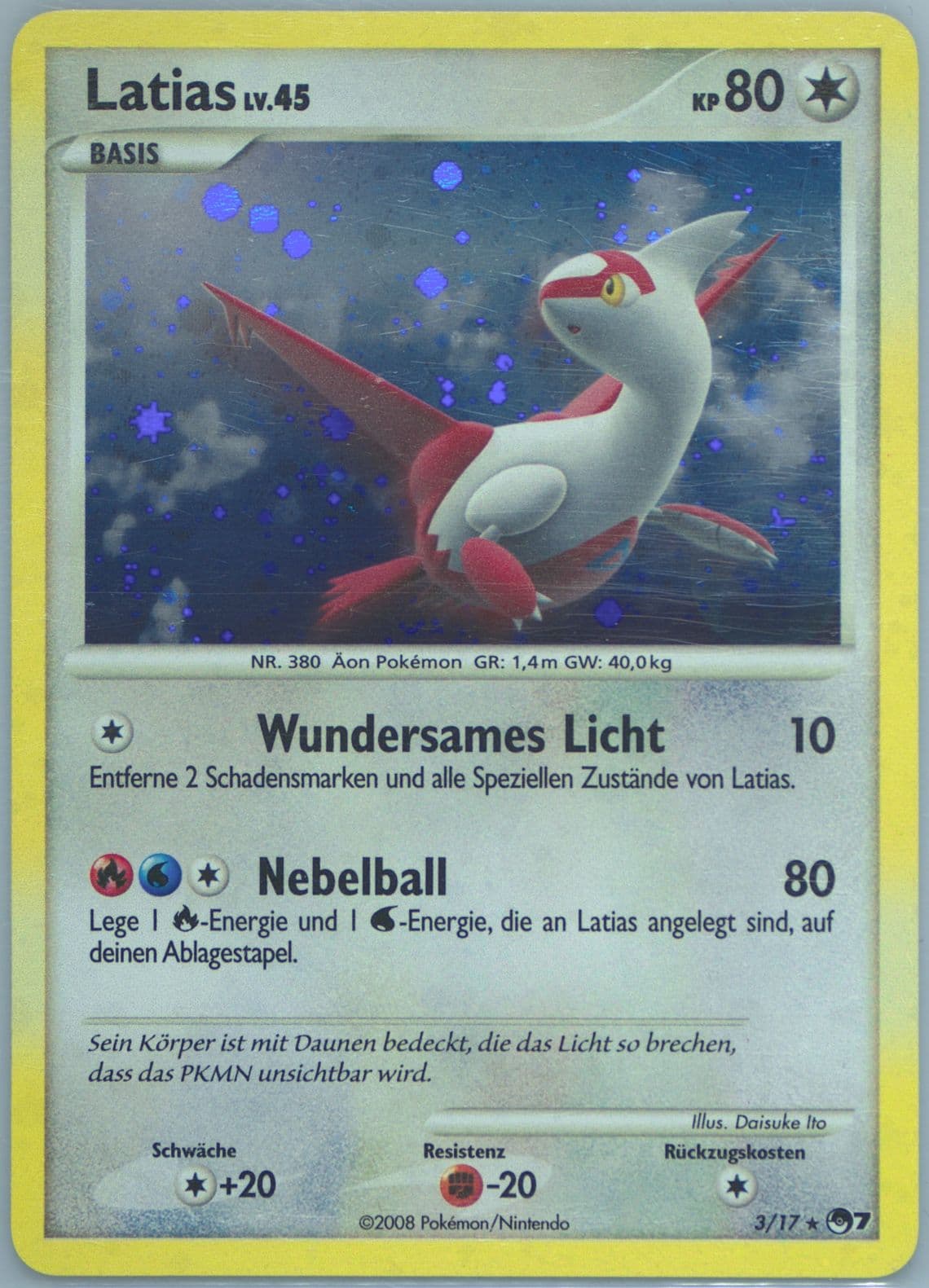 Latias-Holo German (3) 2008 Pokemon Pop Series 7