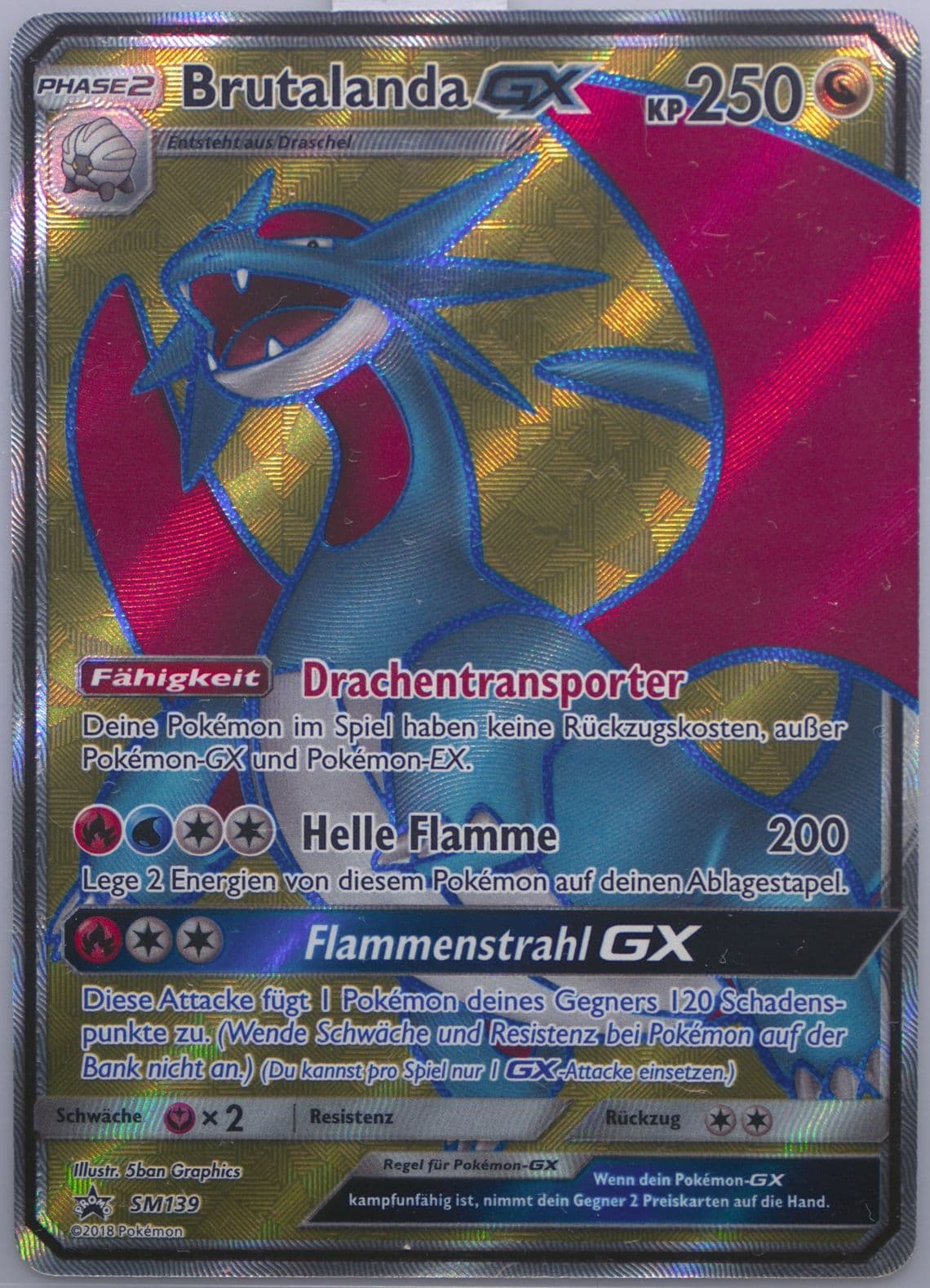 Full Art/Brutalanda GX Dragon Majesty Special Collection-German (SM139) 2018 Pokemon SM Black Star Promo
