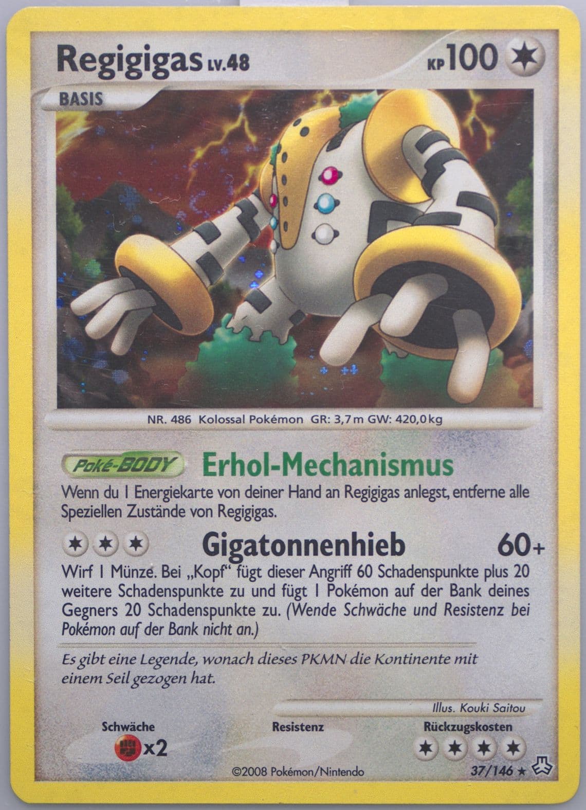 Regigigas German-Cosmos (37) 2008 Pokemon Diamond & Pearl Legends Awakened