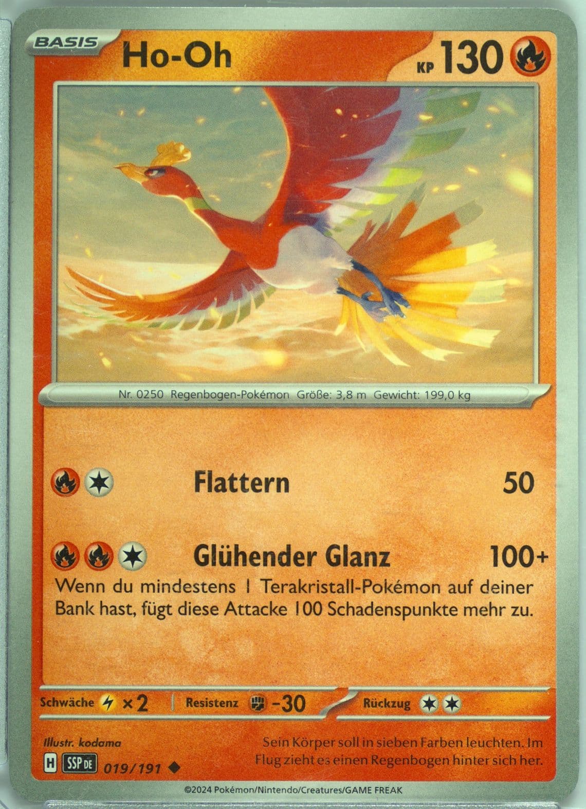 HO-Oh (019) 2024 Pokemon German Ssp de-Surging Sparks