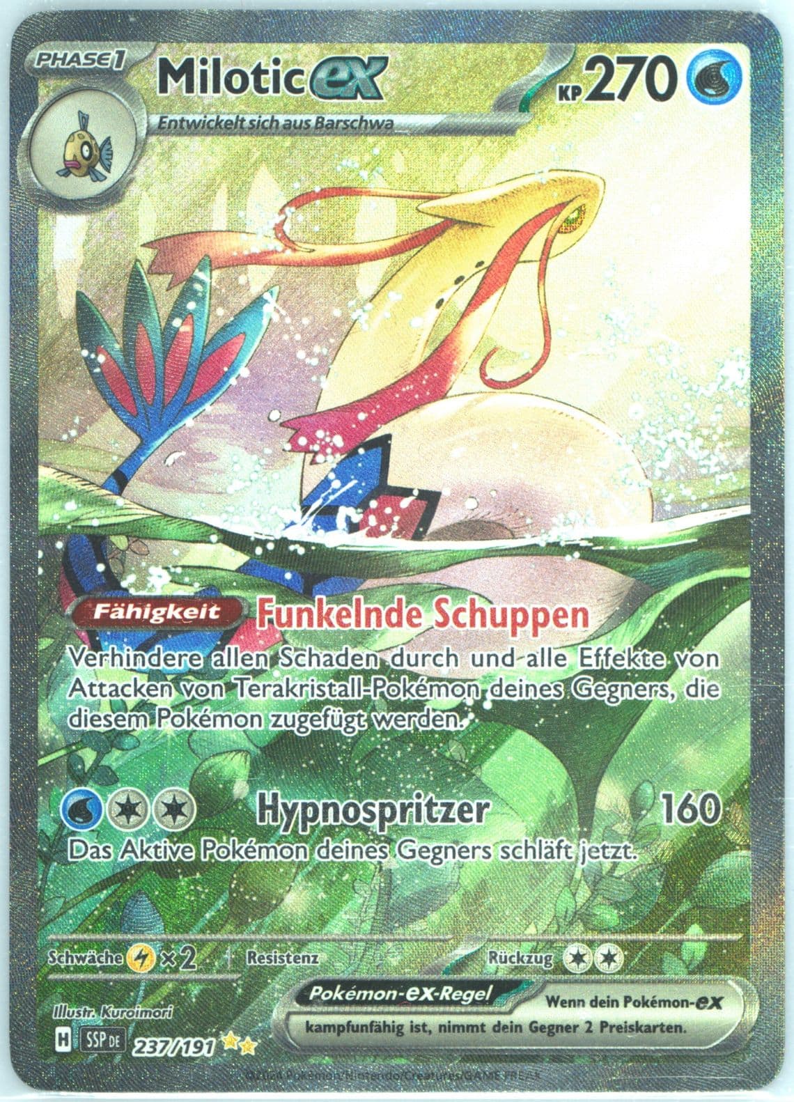 Milotic EX Special Illustration Rare (237) 2024 Pokemon German Ssp de-Surging Sparks