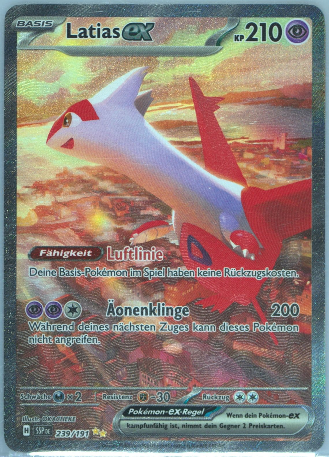 Latias EX Special Illustration Rare (239) 2024 Pokemon German Ssp de-Surging Sparks