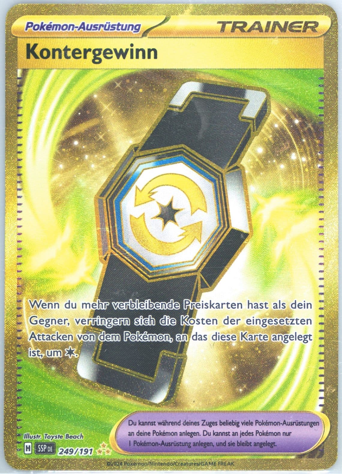 Counter Gain Hyper Rare (249) 2024 Pokemon German Ssp de-Surging Sparks