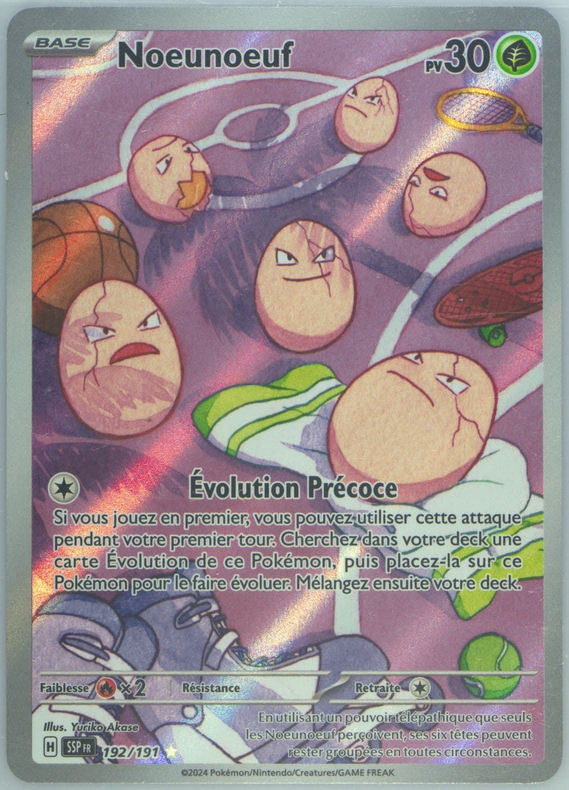 Exeggcute Illustration Rare (192) 2024 Pokemon French Ssp FR-Surging Sparks