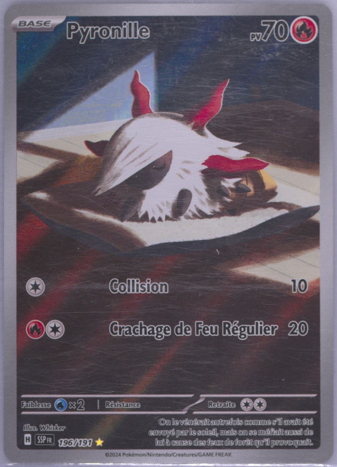 Larvesta Illustration Rare (196) 2024 Pokemon French Ssp FR-Surging Sparks