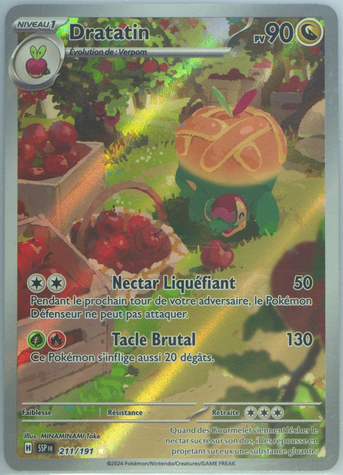 Appletun Illustration Rare (211) 2024 Pokemon French Ssp FR-Surging Sparks