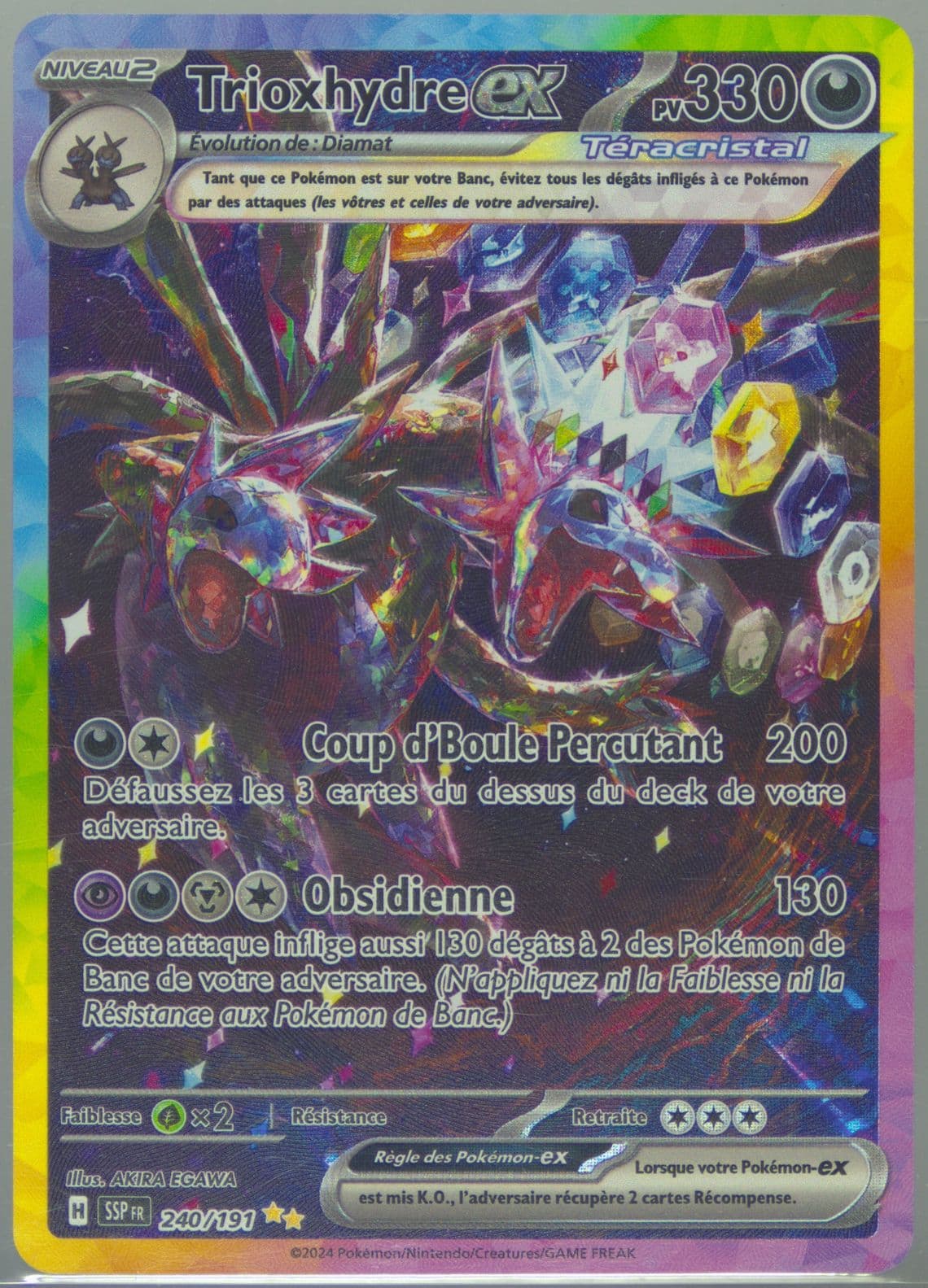 Hydreigon EX Special Illustration Rare (240) 2024 Pokemon French Ssp FR-Surging Sparks
