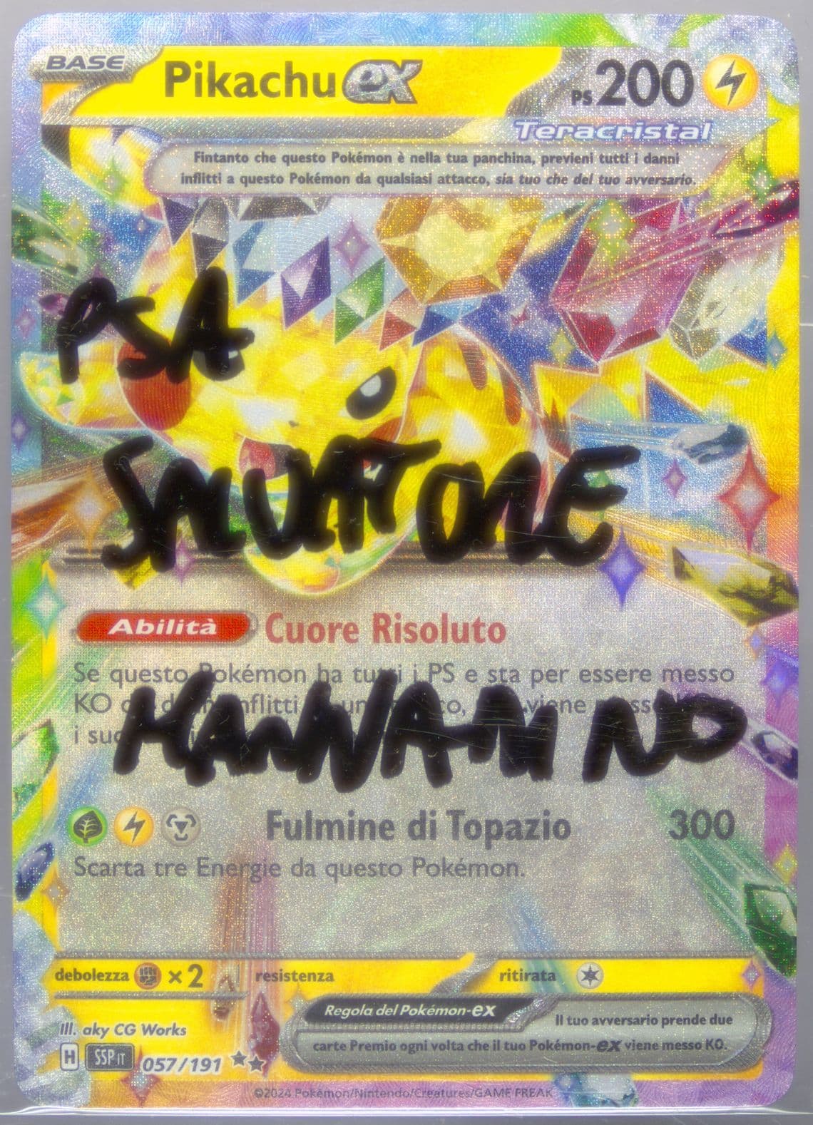 Pikachu EX (057) 2024 Pokemon Italian Ssp It-Surging Sparks