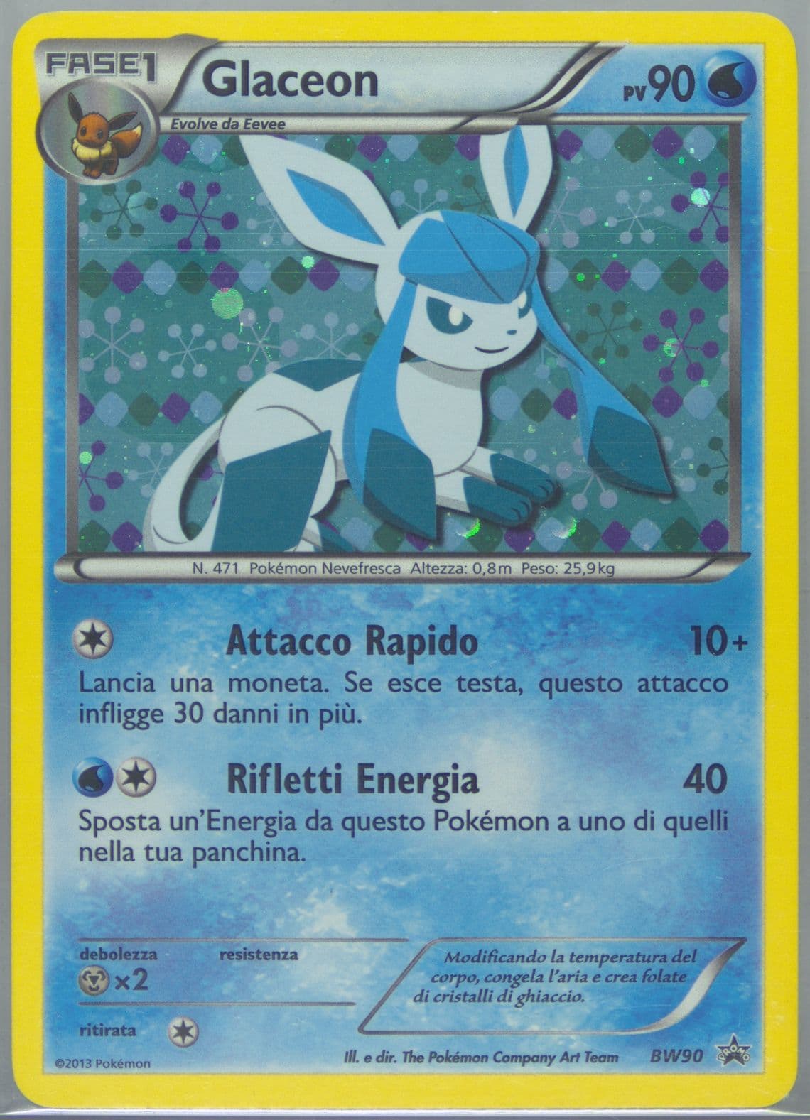 Glaceon-Holo Sylveon Collection-Italian (BW90) 2013 Pokemon Black & White Promo