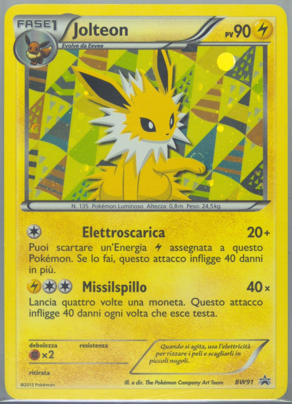 Jolteon-Holo Sylveon Collection-Italian (BW91) 2013 Pokemon Black & White Promo