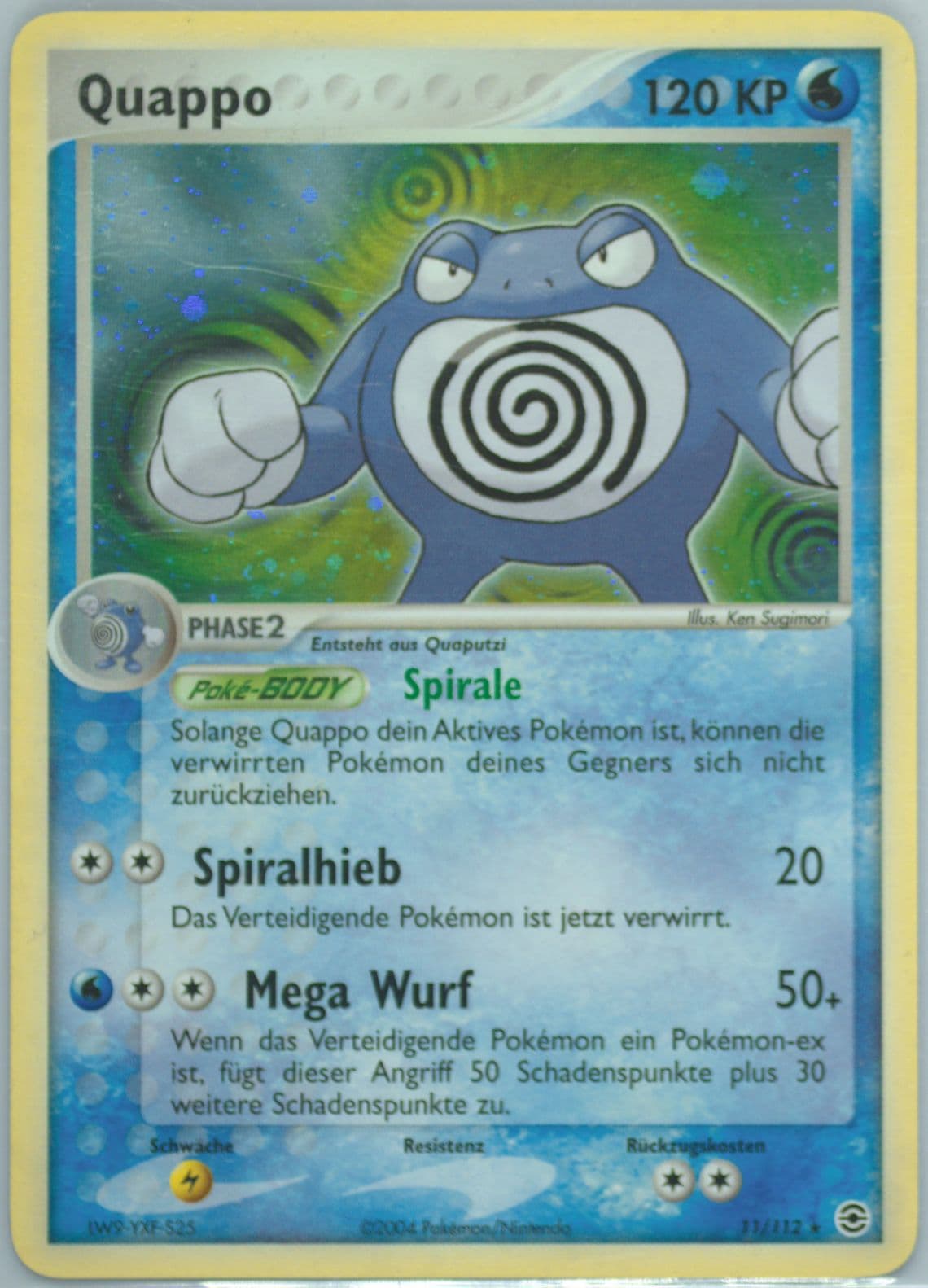 Quappo-Holo German (11) 2004 Pokemon EX Fire Red & Leaf Green