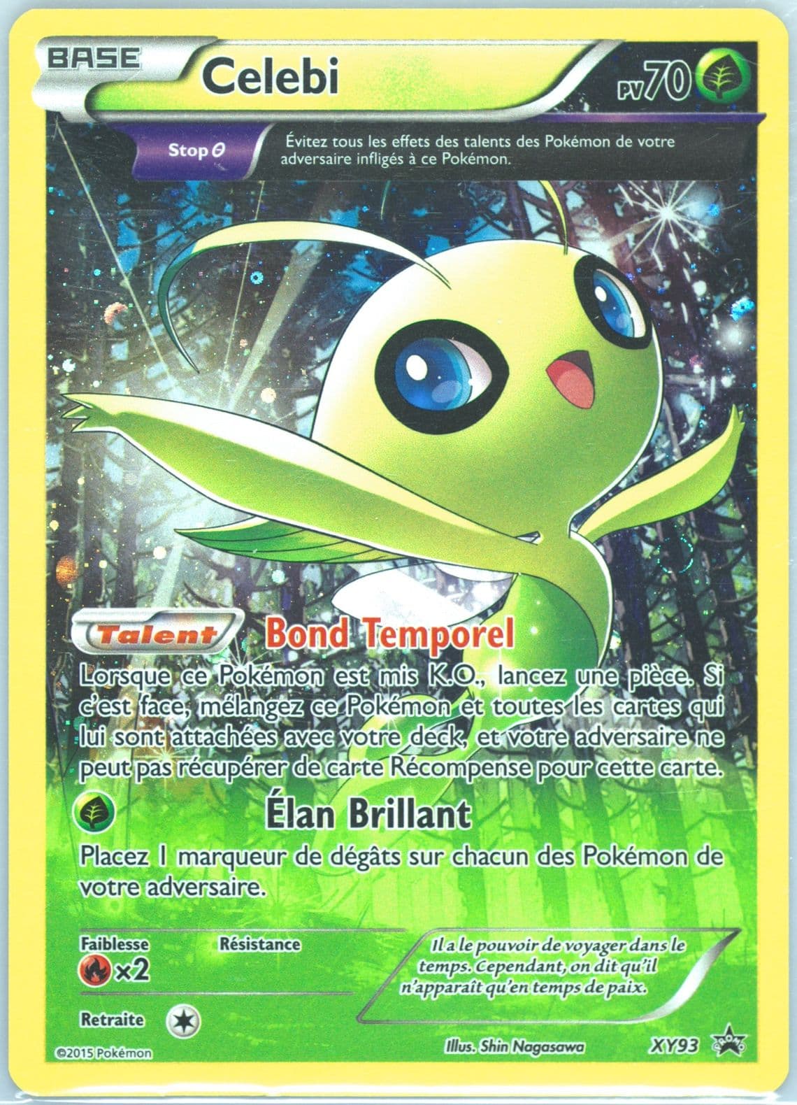 Celebi-Holo Breakthrough Three Pack Blister-French (XY93) 2015 Pokemon XY Black Star Promos
