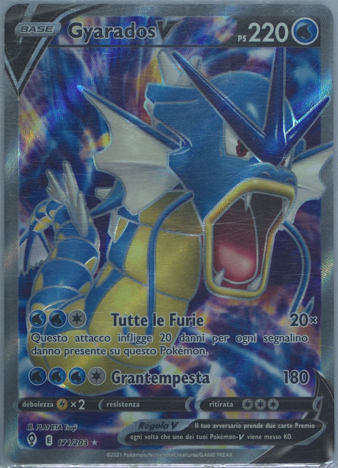 Full Art/Gyarados V Italian (171) 2021 Pokemon Sword & Shield Evolving Skies