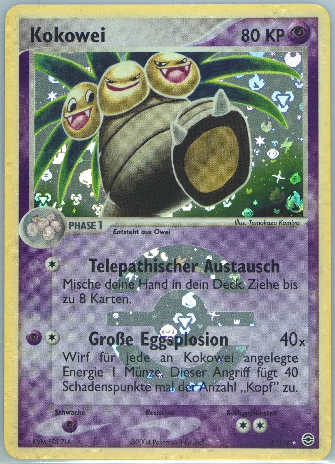 Kokowei-Reverse Foil German (5) 2004 Pokemon EX Fire Red & Leaf Green