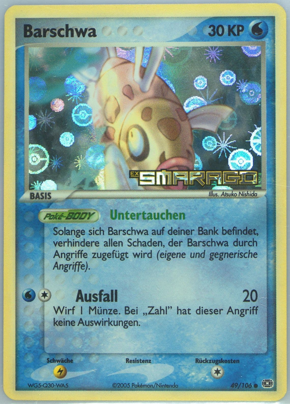 Barschwa-Reverse Foil German (49) 2005 Pokemon EX Emerald