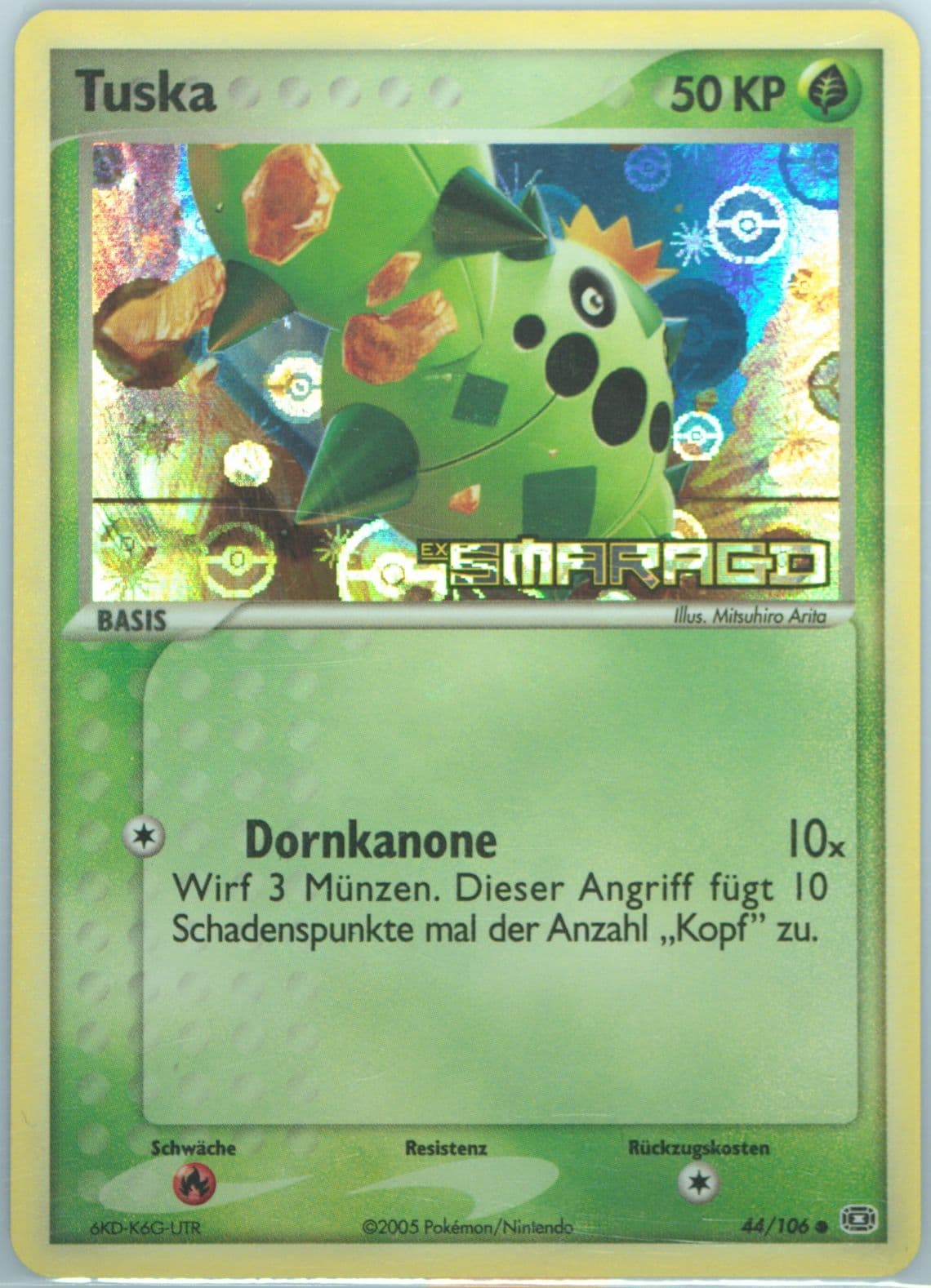 Tuska-Reverse Foil German (44) 2005 Pokemon EX Emerald
