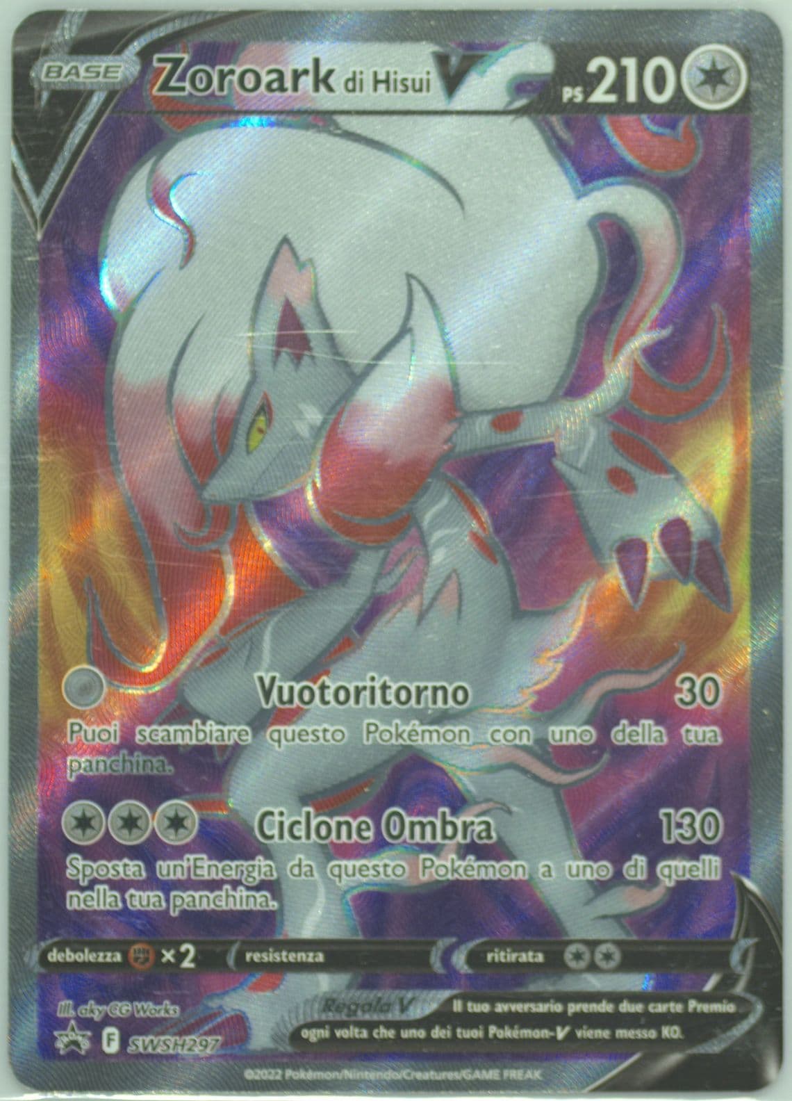 Full Art/Hisuian Zoroark V Hisuian Zoroark Vstar Premium Collection-Italian (297) 2022 Pokemon Swsh Black Star Promo